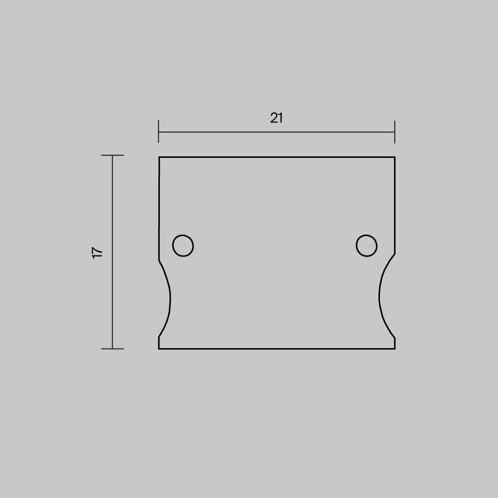 Комплект заглушек (для профиля 41×51) 2 шт., ALM-4151-EC 642057, *2*2 см, Maytoni Led Strip 642057, Серебро