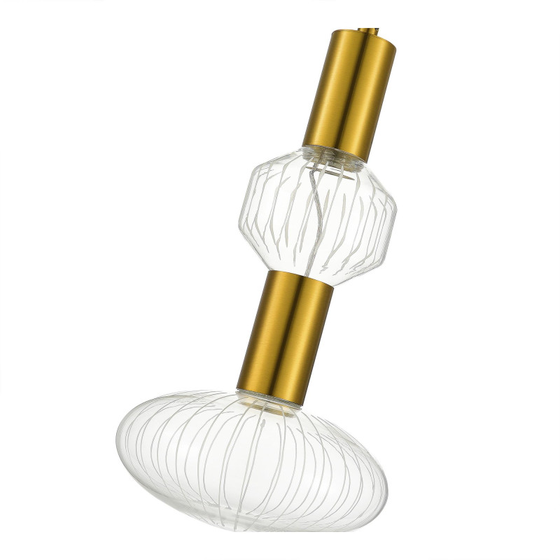 Светильник подвесной 18*180 см, LED*2*3W, 3000K, St Luce Tacche SL6117.223.02, Латунь