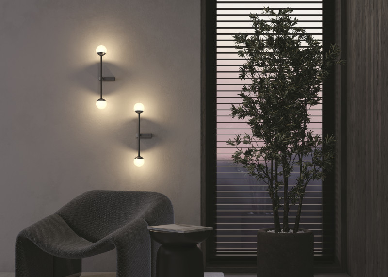 Бра 14,1*13*48 см, LED, 10W, 3000К, Maytoni TOUCH MOD285WL-L10B3K черный
