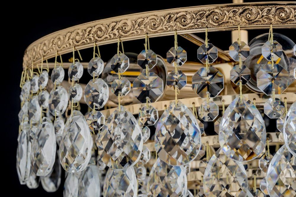 Люстра потолочная *38*32 см, 6*E27*60W, Arti Lampadari Castellana Gold Castellana E 1.3.38.608 G, золотой