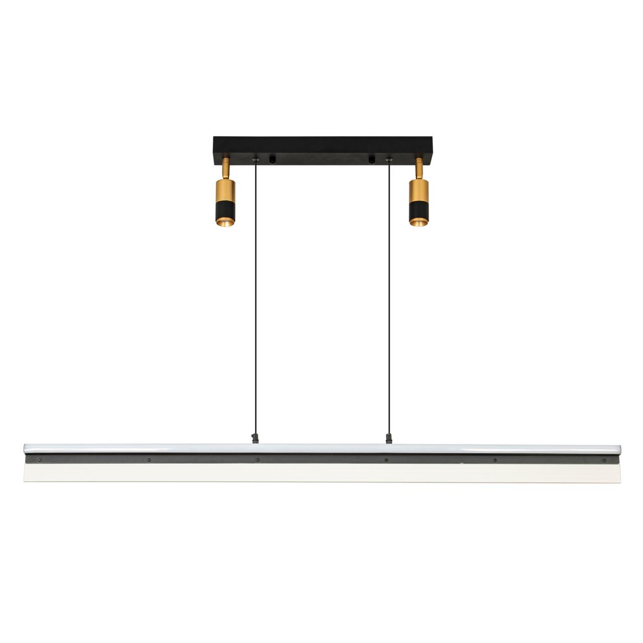Подвесной светильник 120*4*100 см, LED 100W, 3000 / 6000K, Черный, Золото LED4U L8700-1200