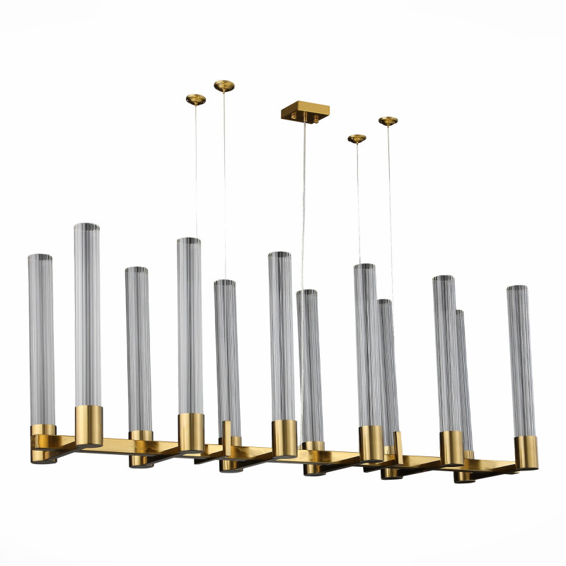 Люстра подвесная 150*34 см, 60W, 4000K ST LUCE TERNI SL1229.303.12 Латунь
