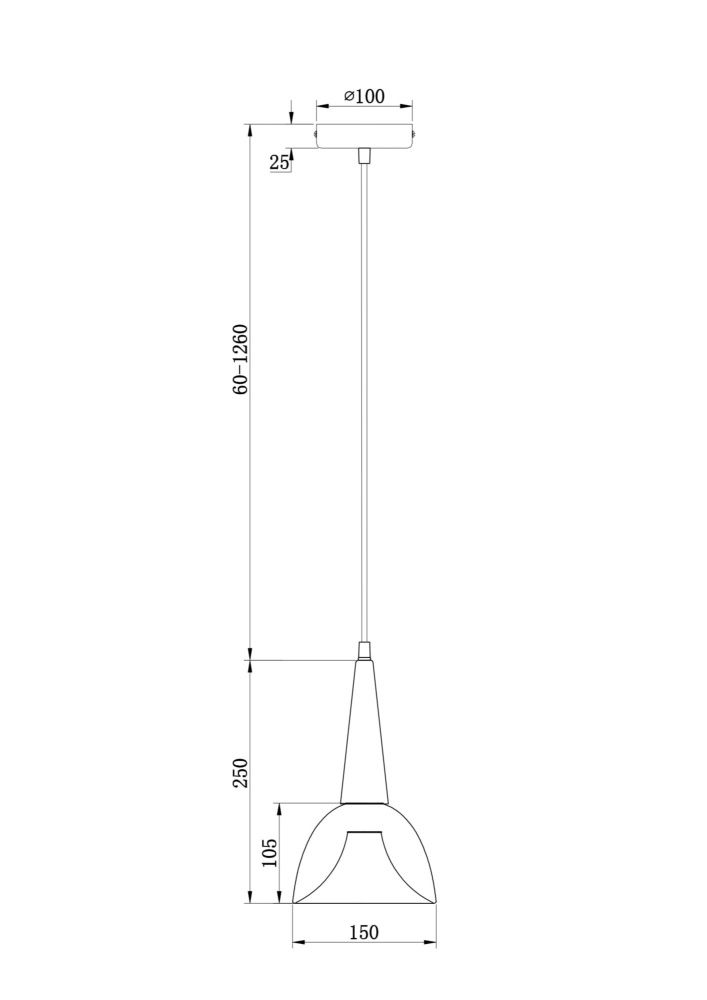 Подвесной светильник *15*31,5-101 см, 1*E14*40W, Freya Noria FR8009PL-01GB, Черный и Латунь