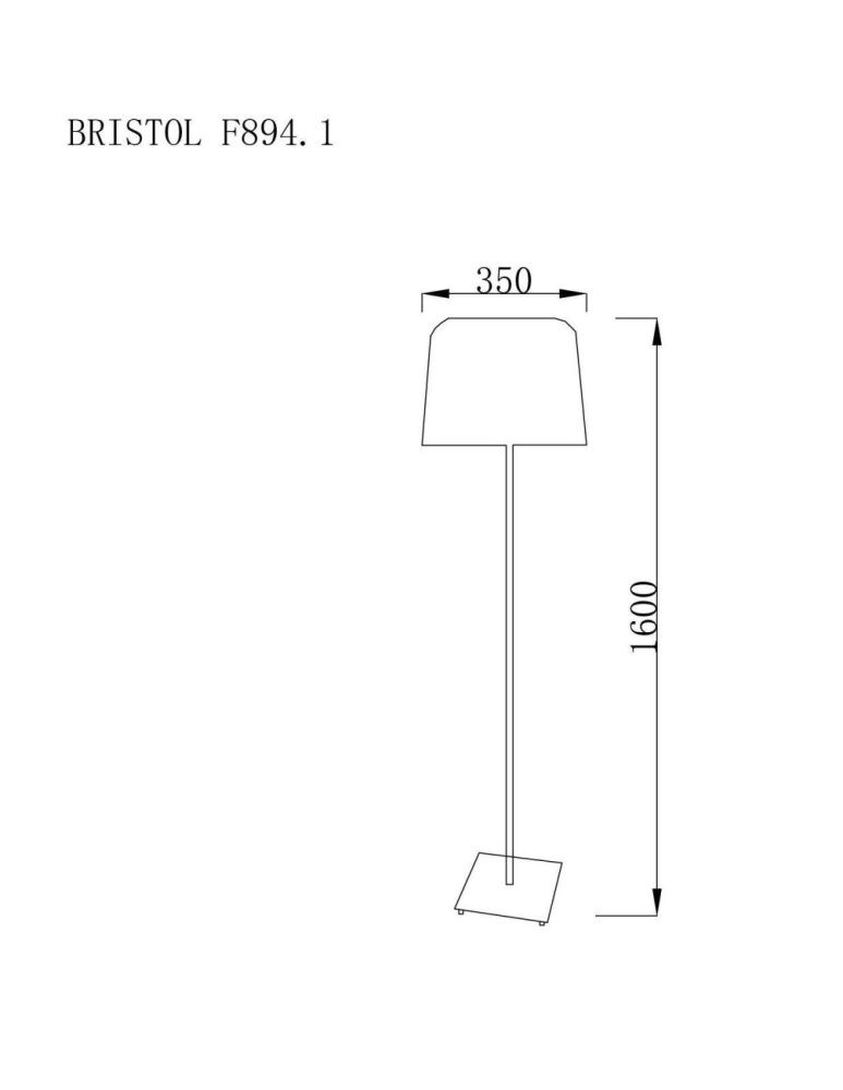 Торшер *35*160 см, 1*E27*60W, Lucia Tucci Bristol BRISTOL F894.1, белый