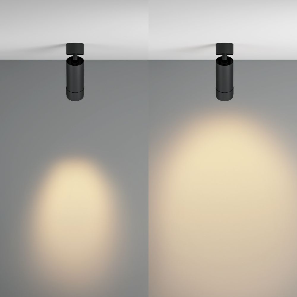 Светильник  C055CL-L12W2.7K-Z-B **-16,4 см, *LED*12W, K, Maytoni technical Focus Zoom C055CL-L12W2.7K-Z-B, Черный