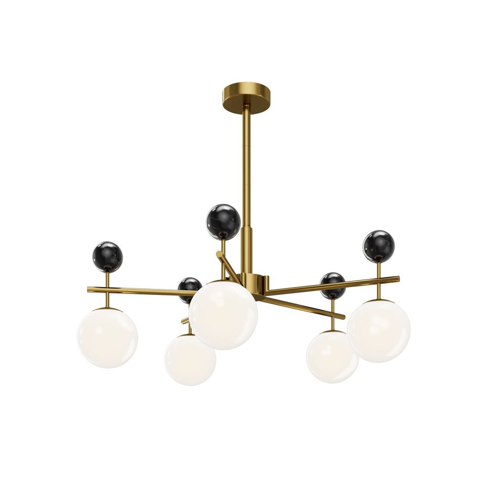 Подвесной светильник 68*33-57 см, 5*G9*40W, K, Maytoni Museo MOD436PL-05BS, Латунь