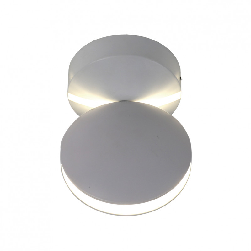 Бра Favourite Collare 2000-1W, D120*H165, Металл белого цвета, прозрачный рассеиватель