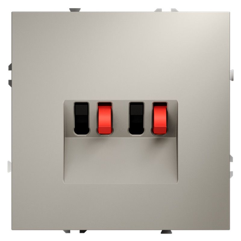 Розетка акустическая встраиваемая Voltum S70 4-местная, кашемир пластик Soft touch VLS060303