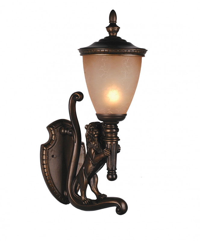 Уличный светильник Favourite Guards 1337-1W, D365*W235*H655, металл и гипс, цвет коричневый
