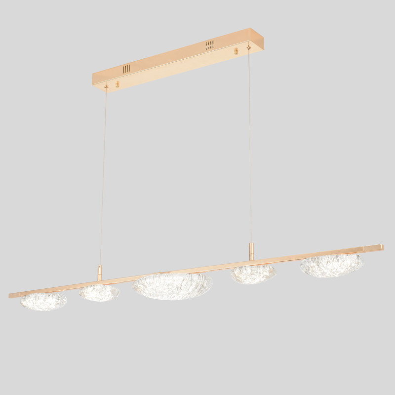 Светильник 130 см, 47W, 3000-6000K, Crystal Lux FELICIDAD SP47W LED, золото