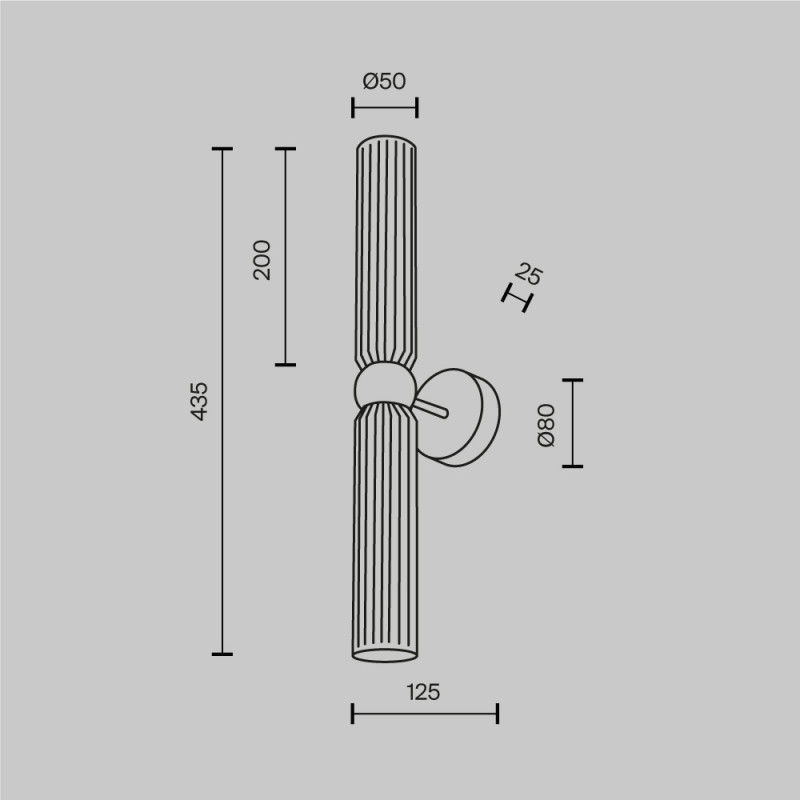 Бра 5*5*43,5 см, 2*G9, 28W, Maytoni ANTIC MOD302WL-02W1 золотой