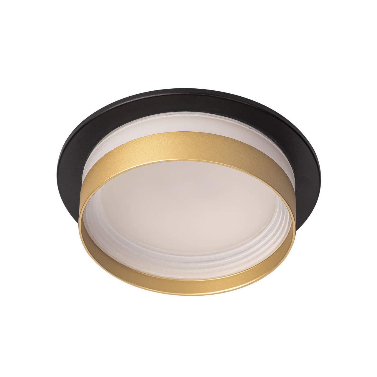 Светильник встраиваемый 10*2,5 см, GX53 Citilux Hardy CL002D14 черный/бронза