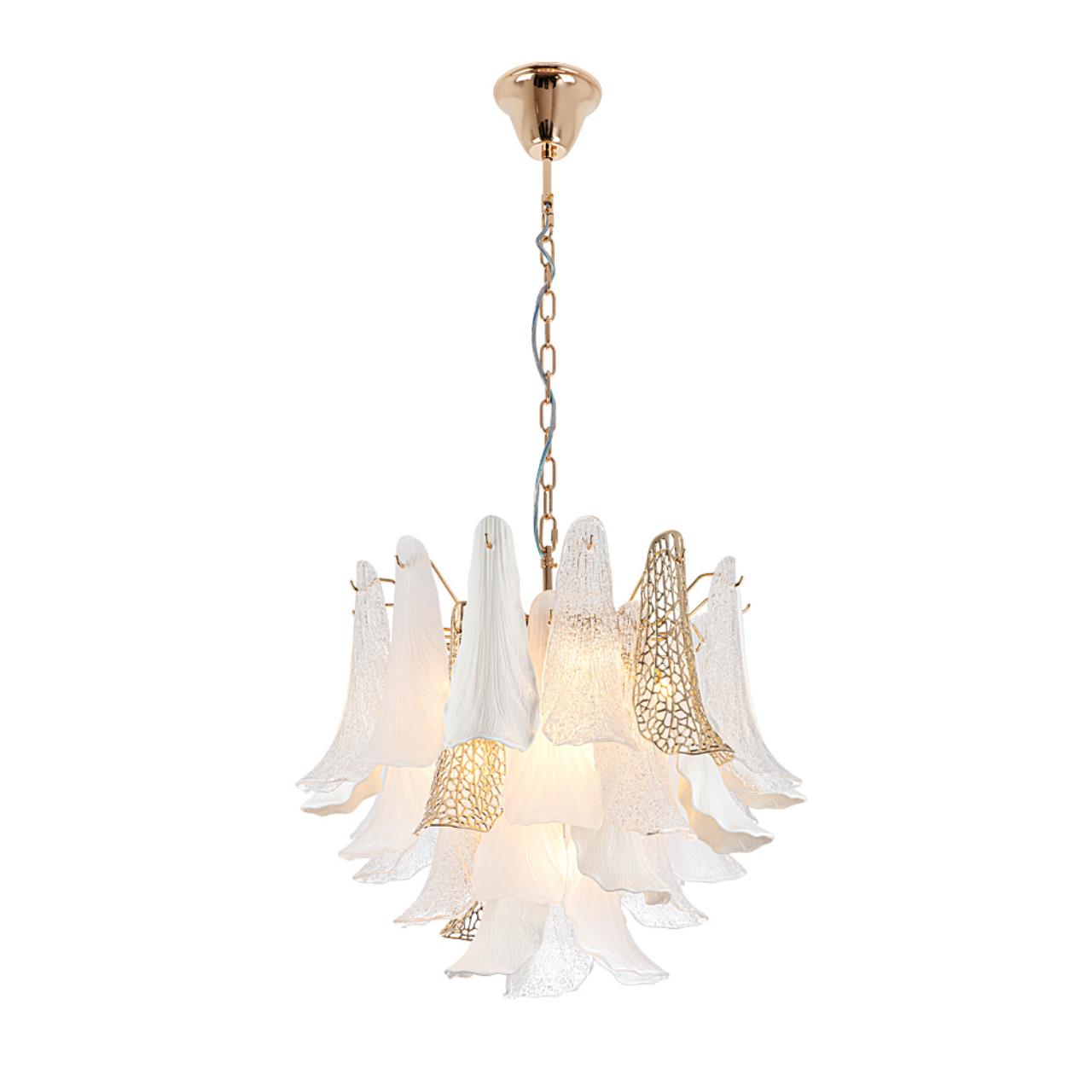 Подвесная люстра 60*62/120 см, 10*Е14 MODELUX premium ML.6777.10P GD золото
