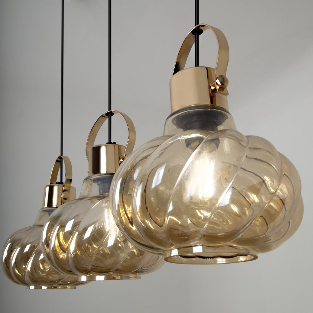 Подвесной светильник 72*20*135 см, Е 27 3x40W, Черный, Золото MODEMODERN MD.1189.720 BR