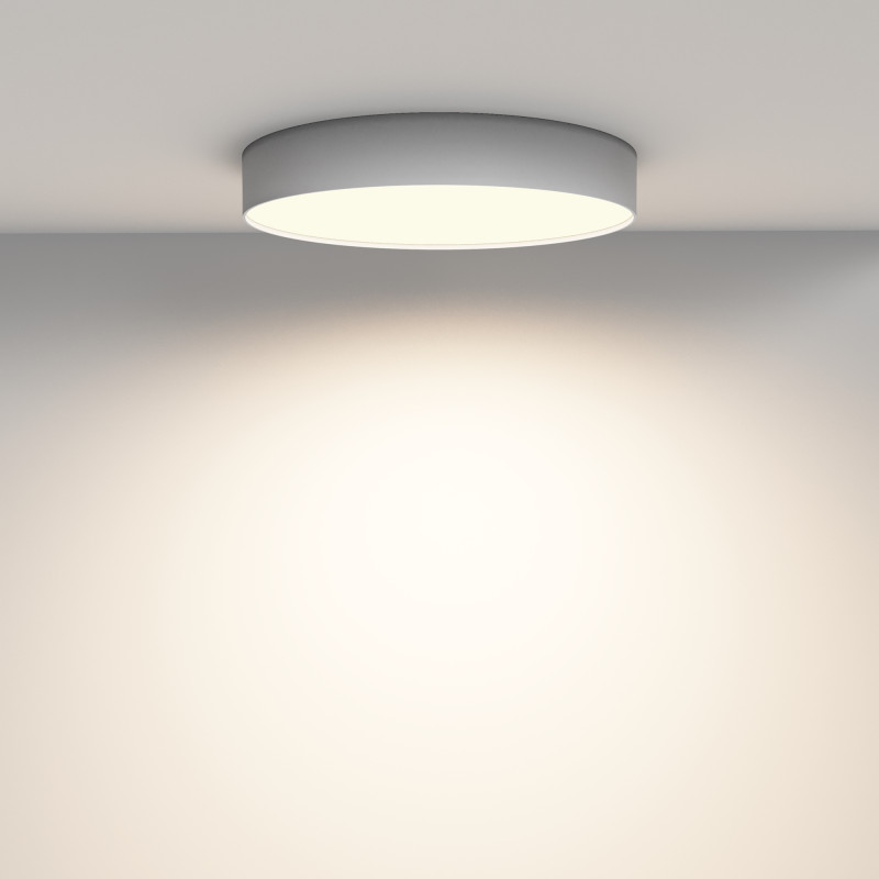Накладной светильник 40*40*6 см, LED, 45W, 3000К, Maytoni Technical Zon C032CL-45W3K-RD-W белый