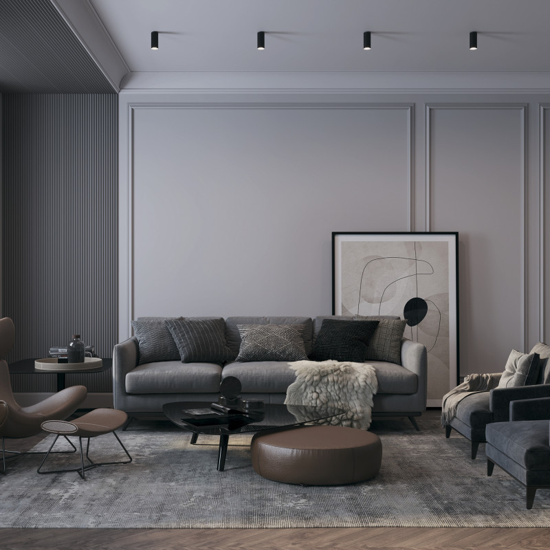 Светильник 5*5 см, GU10 10W, Maytoni Focus S C052CL-01B, черный