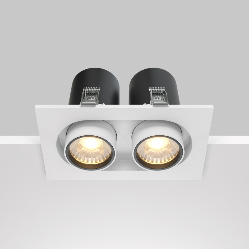 Встраиваемый светильник 15,9*9,5*9,8 см, LED*20W, 3000 К, Hidden DL045-02-10W3K-W Maytoni Downlight, Белый