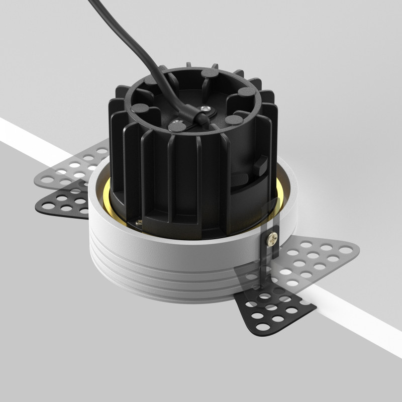 Встраиваемый светильник 7,4*7,4*6 см, LED, 12W, 3000К, Maytoni Technical ROUND DL058-12W3K-TRS-BS латунный