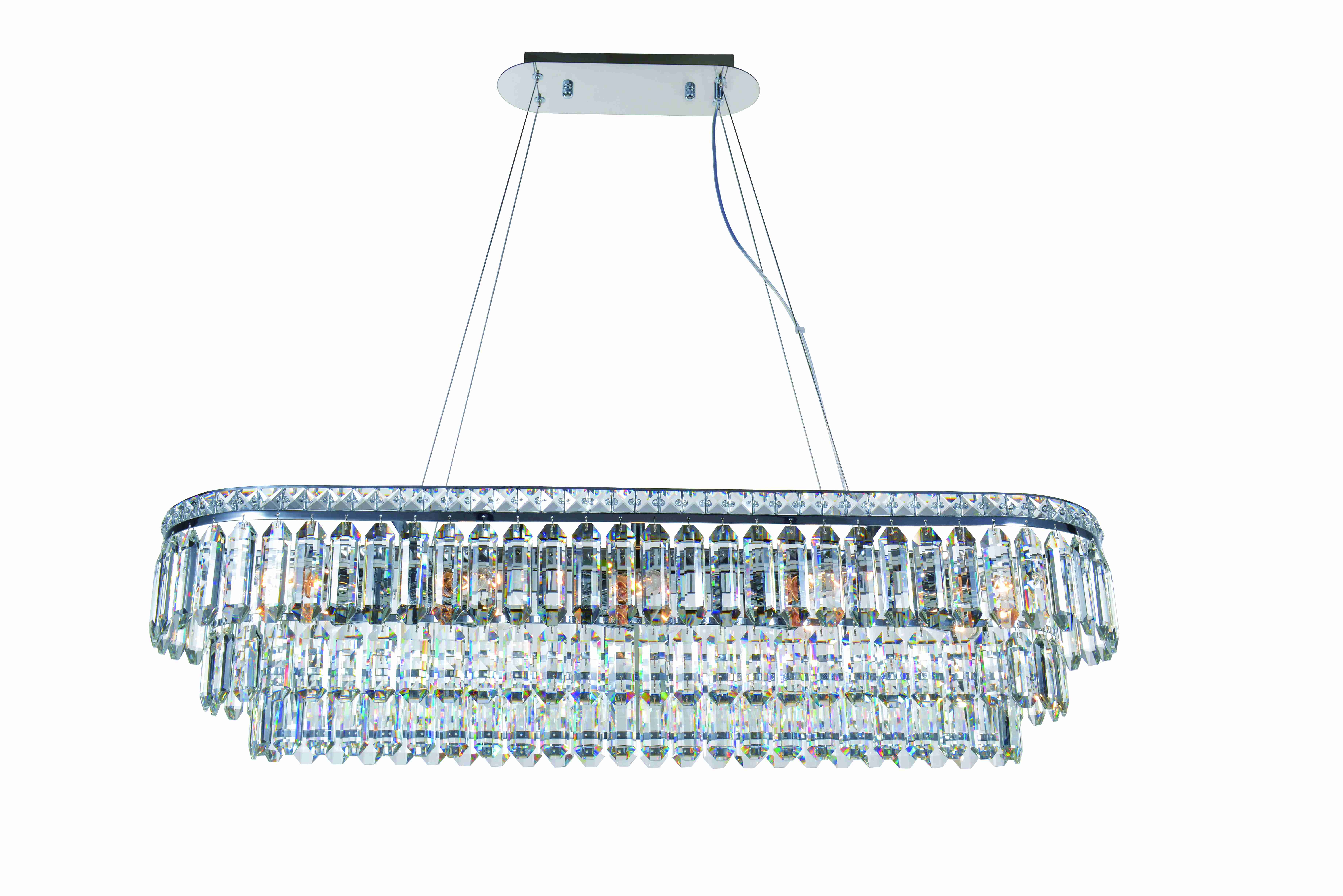 Люстра 1000*300*360, 10*E14, 40W NewRgy Cristallo 2796R/10A CHROME+CLEAR, Хром+Прозрачный
