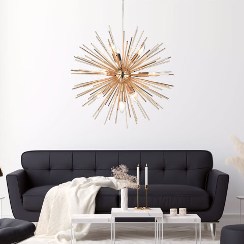 Подвесной светильник  60*150 см, 10*E14 золото Vele Luce Brina VL5674P10