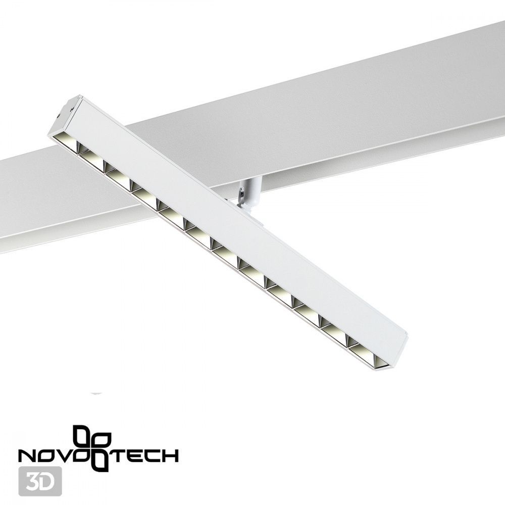 Трековый светильник для низковольтного шинопровода LED Novotech Flum 358609, 12W  LED, 4000K, белый