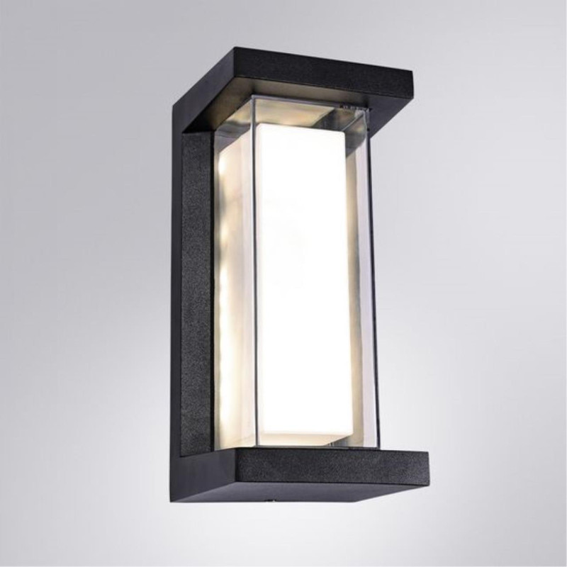 Уличный настенный светильник 26 см, 12W, 4000K, Arte Lamp Ulysses A8510AL-1BK, черный