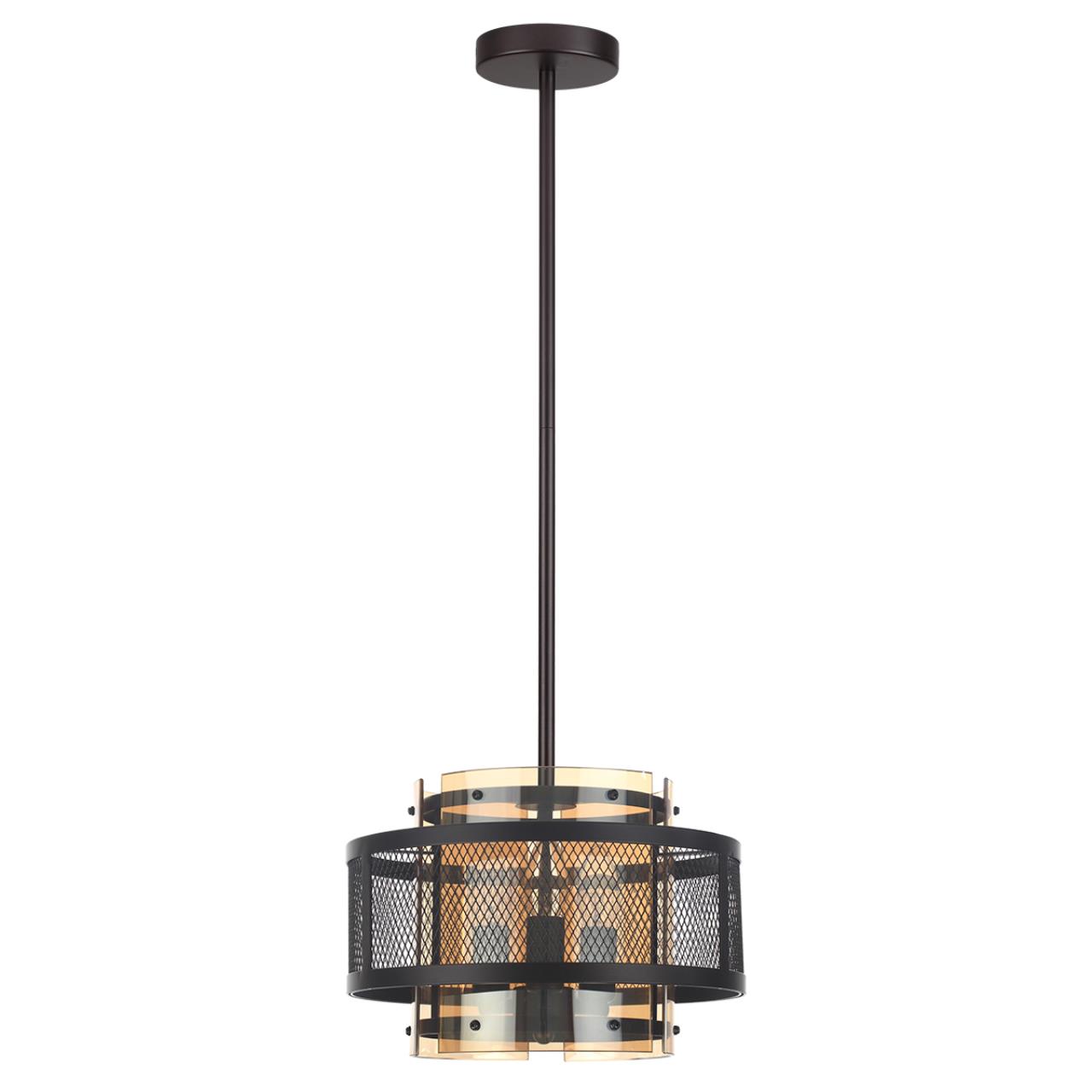 Светильник подвесной 32*83 см, 3*E14 Lumion Zarina 8007/3 черный, золотой