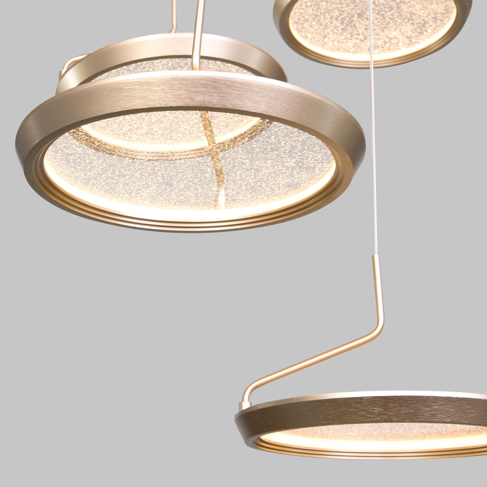 Подвесной светильник 65*65*200 см, LED*75W, 3000K, Eurosvet Crespella 90034/6, золото, a069295