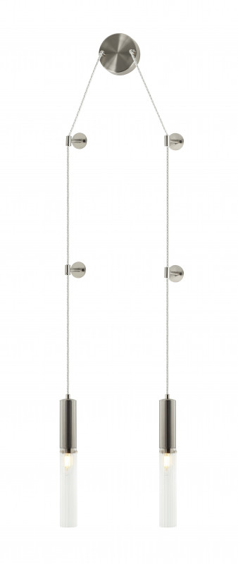 Светильник 15*60*53/150 см, 2*E14 40W Никель Stilfort Satori 2161/11/02WP