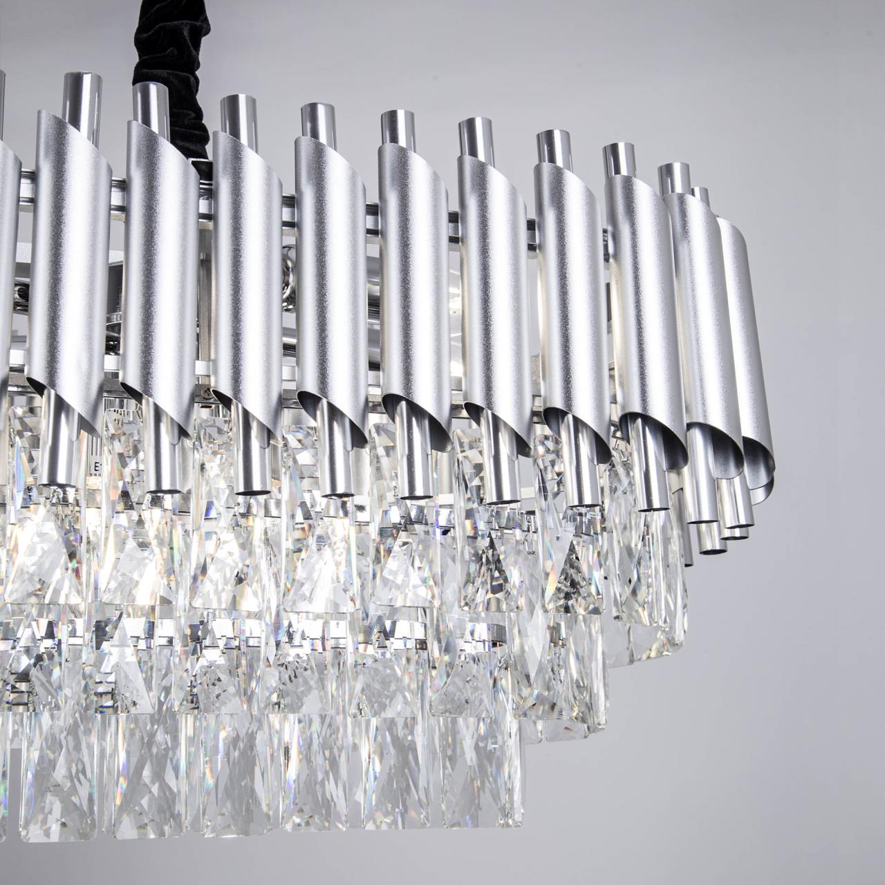 Подвесная люстра 90*33*82 см, Е14 12x40W, Серебро MODELUX ML.7010.12 SL