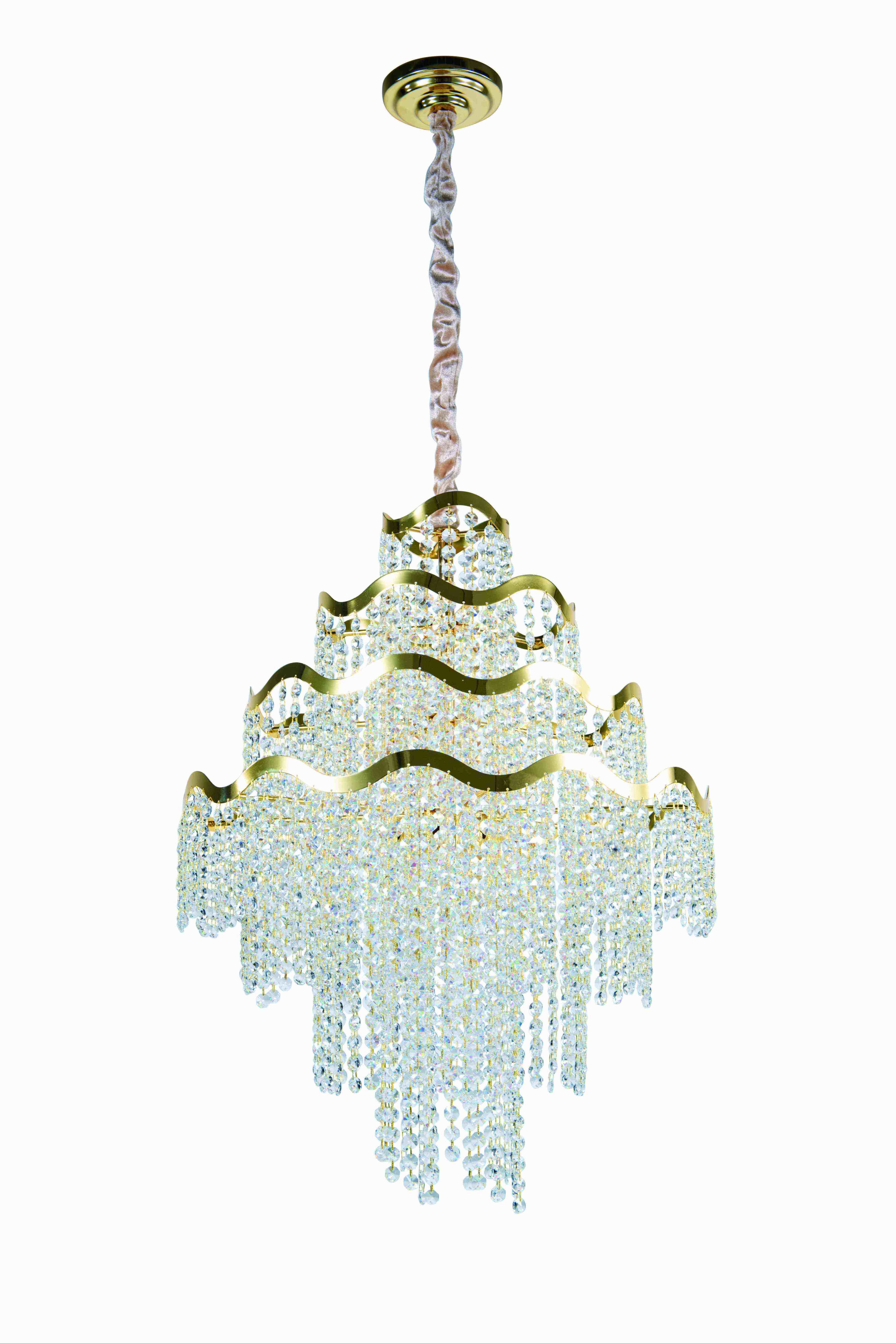 Люстра 550*780, 9*E14, 40W NewRgy Cristallo 5656E/9A GOLD+CLEAR, Золото+прозрачный