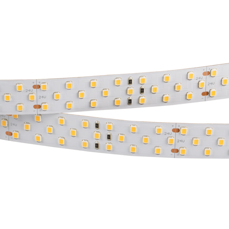 Лента RT 2-5000 24V Warm2700 3x2 (2835, 1260 LED, CRI98) (Arlight, 27 Вт/м, IP20) 025157(1). Цена указана за 5 метров. Продается кратно 5 метрам.