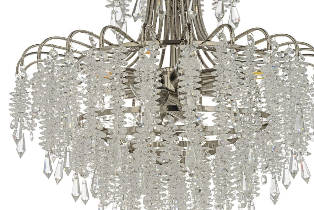 Люстра подвесная *50*50 см, 8*E14*40W, Arti Lampadari Erli Nickel Erli E 1.5.50.105 N, никель