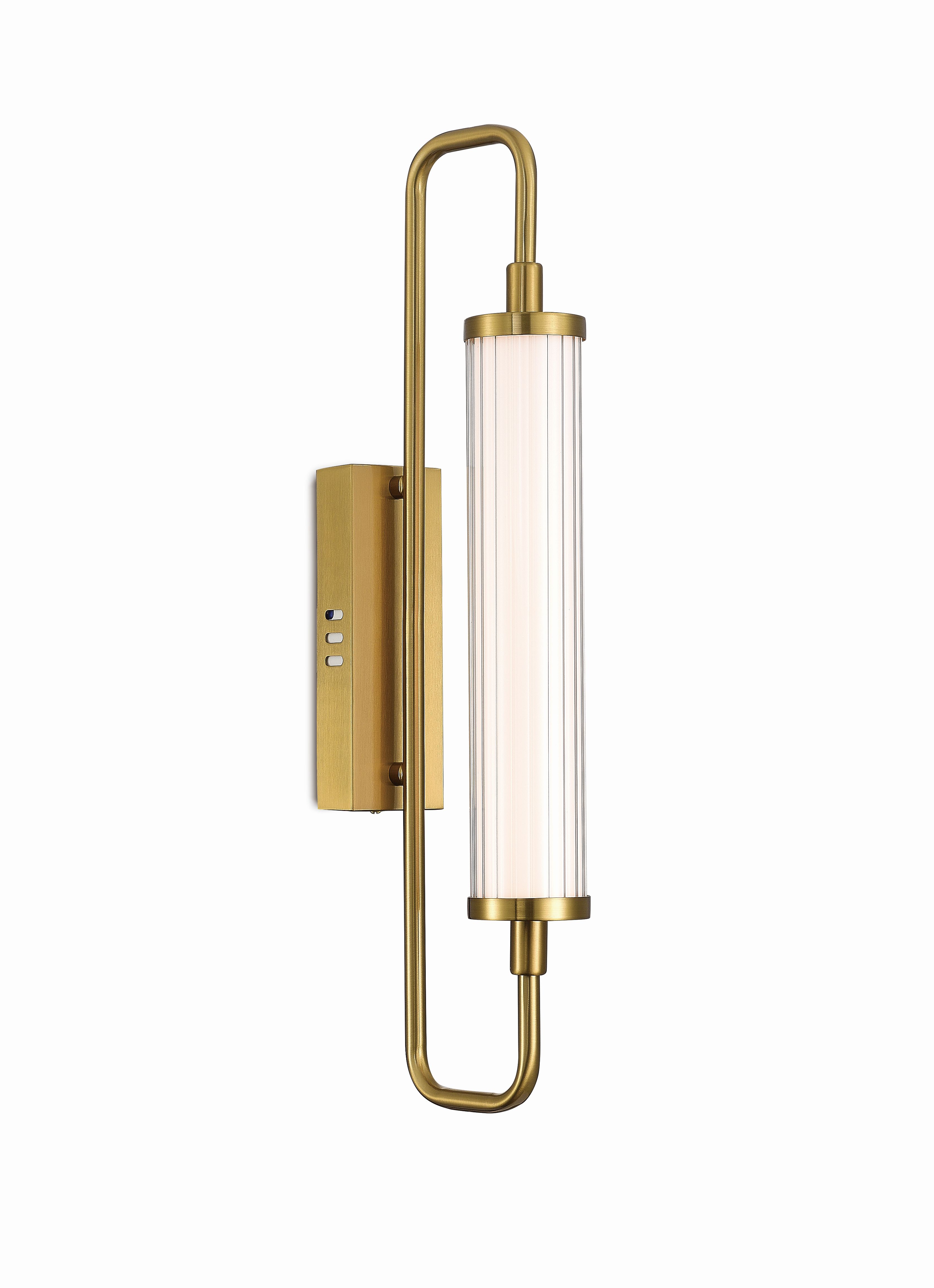 Бра 120*50*500, LED, 10W 4000K NewRgy LED 2301-DW BRASS, Бронза