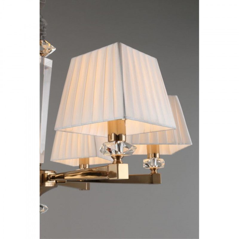Подвесная люстра 72*70-150 см, 6*E14, 40W, Aployt Dominka APL.722.13.06, золотой