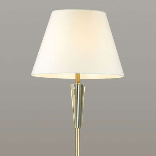 Торшер Lumion Loraine 3733/1F Хром/белый, диаметр 38 см
