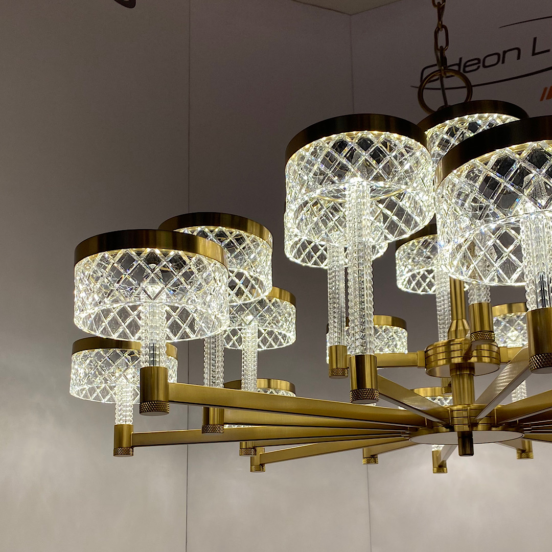Люстра 100*100*150 см, 1 LED*96W, 4000 К, Odeon Light Fivre, античная бронза 5032/96L