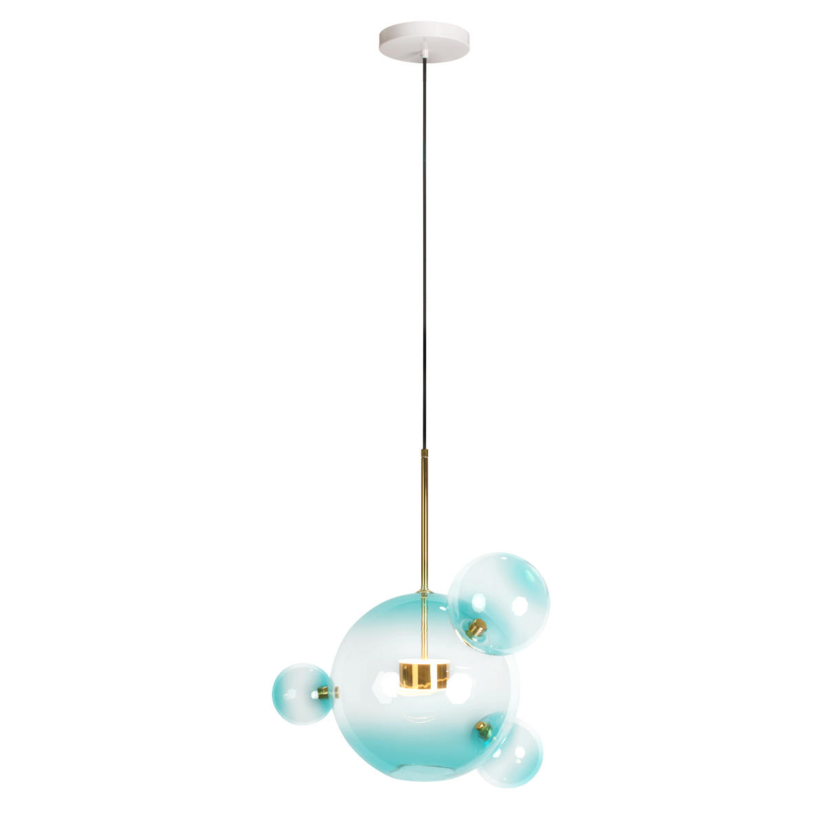 Подвесной светильник 43,5*68 см, 1*LED*10W LOFT IT Bolle 2027-P4 Blue золото
