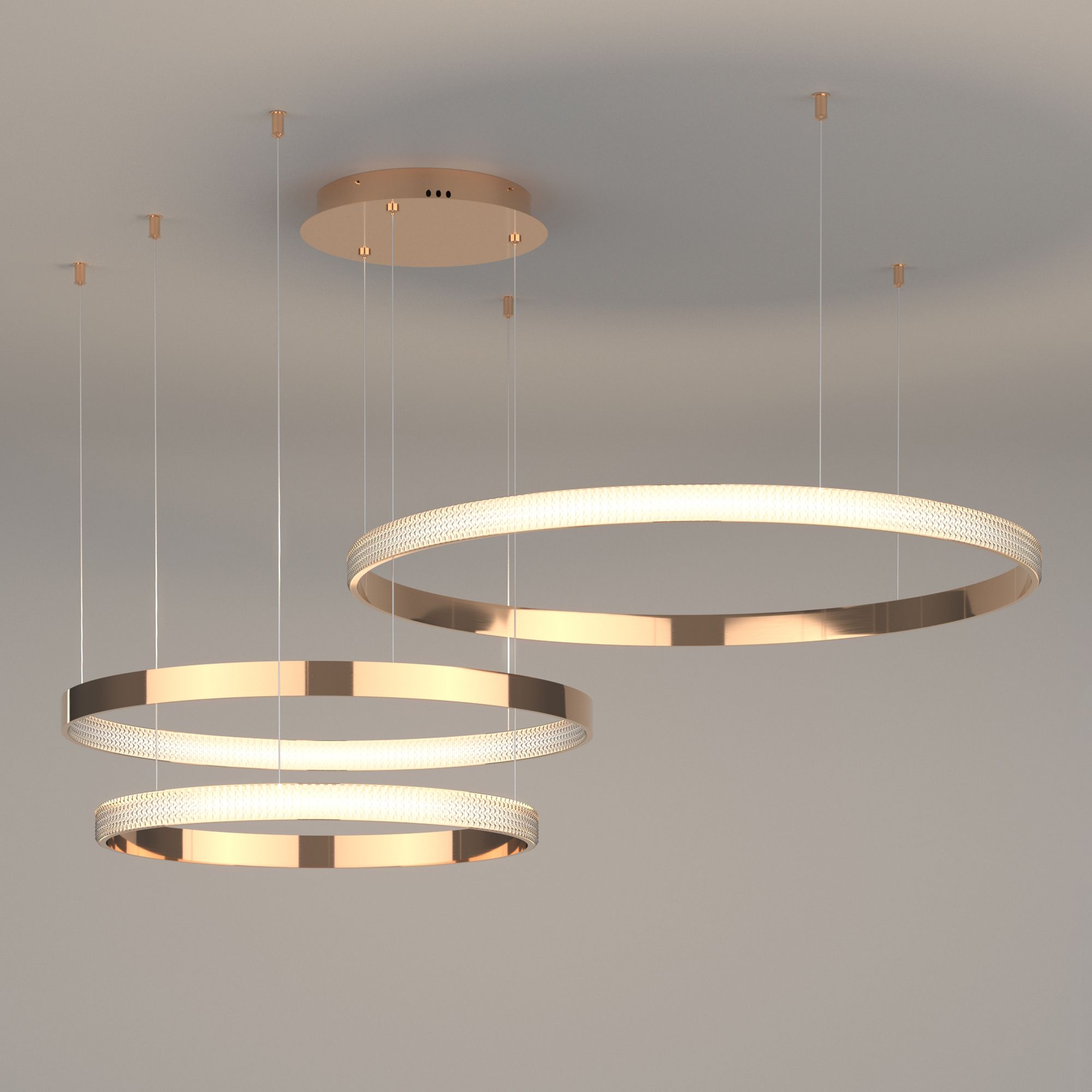Светильник 114*93*110 см, *LED, 100W, 3300;4200;6500 Eurosvet Posh 90175/3, медь