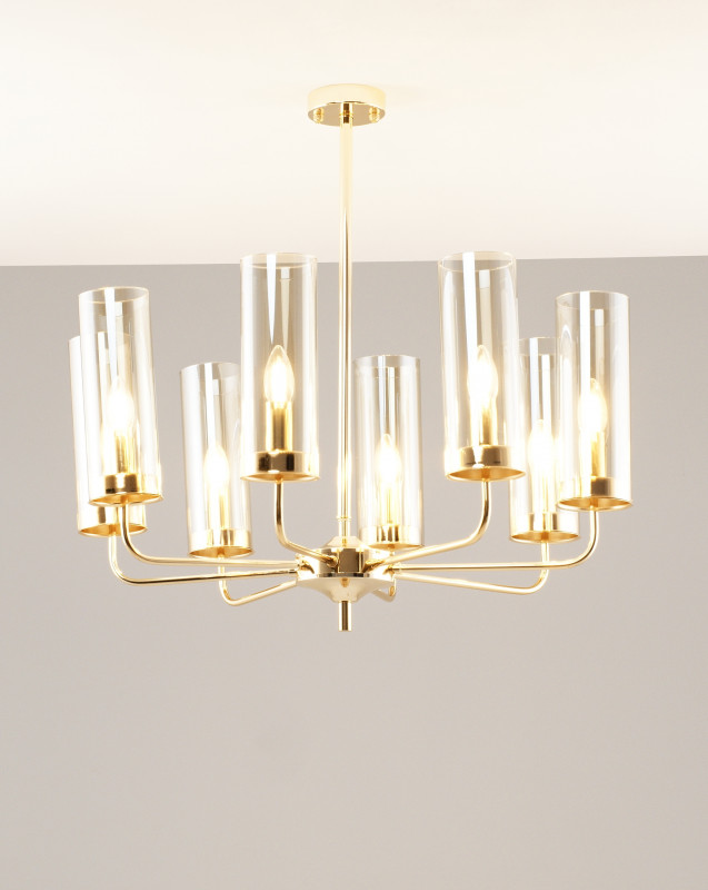 Подвесная люстра 70*68 см, E14 320 W, Moderli Metric V10021-8P Золотой