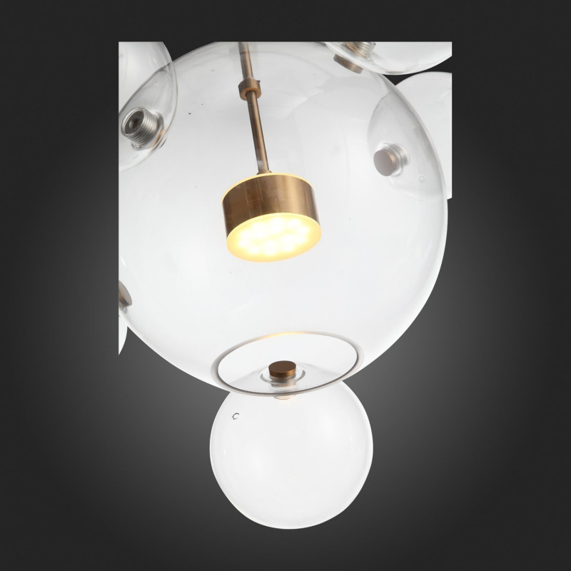 Светильник подвесной 52 см, 14W 3000K ST LUCE BOPONE SL1133.213.01 Латунь