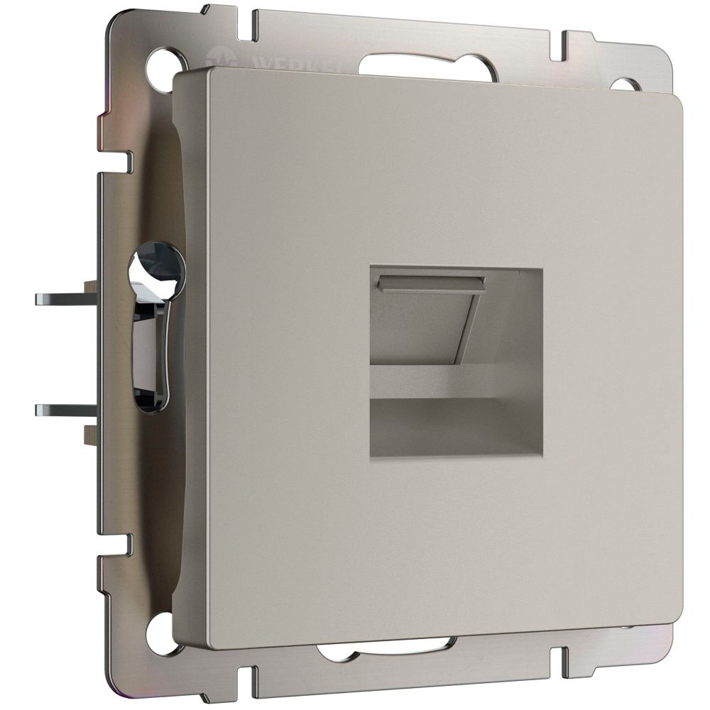 W1281004 Розетка Ethernet RJ-45, дымчатый Werkel, 4690389212000