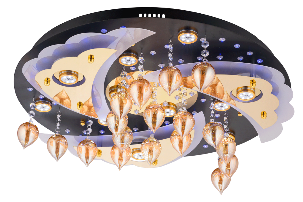 Люстра Ø600 x H180, мм, 12*3W(36W), BK+GD MIX(Чёрный+Золото) Sfera Sveta 8270/12 BK+GD MIX