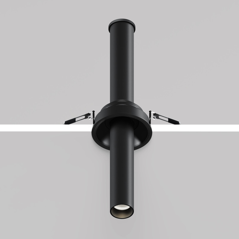 Встраиваемый светильник 3*3*31,6 см, LED, 7W, 4000К, Maytoni Technical Focus T C140RS-L300-7W4K-B черный