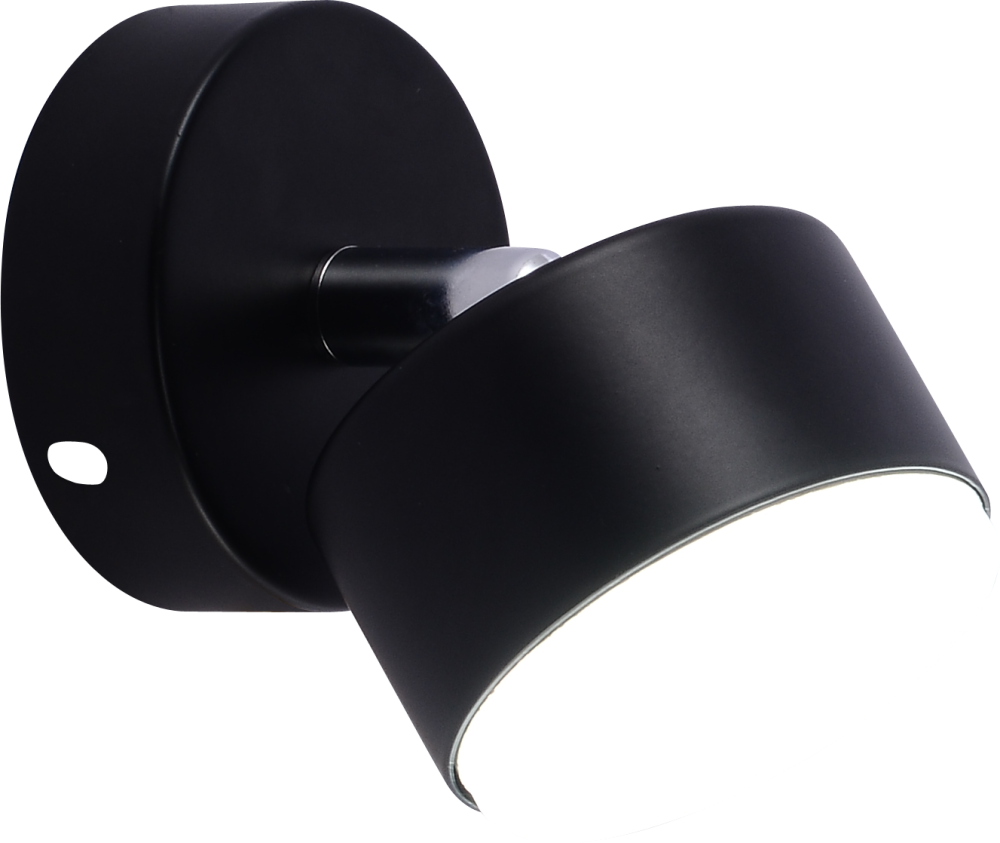 Бра Ø80 x H110, мм, 1*15W, BK+CR (Черный+Хром) Rilon GX3750-1 BK+CR