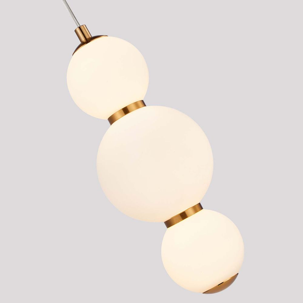 Подвес 13*44-205 см, 1*LED, 7W, 3000K, F-Promo Kiran 4613-1P, белый