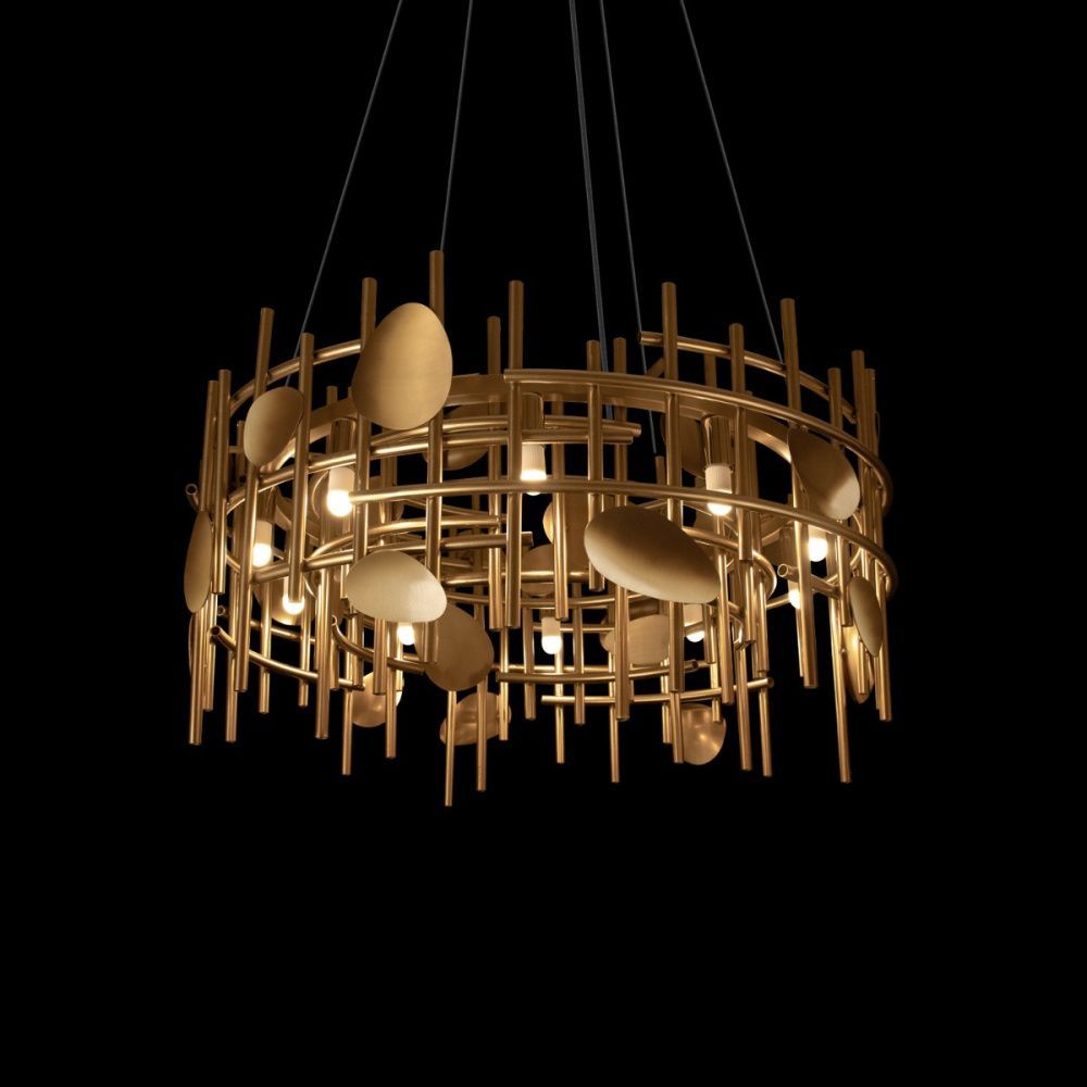 Подвесная люстра 60 см, Loft IT Escama 10396/600C, золото