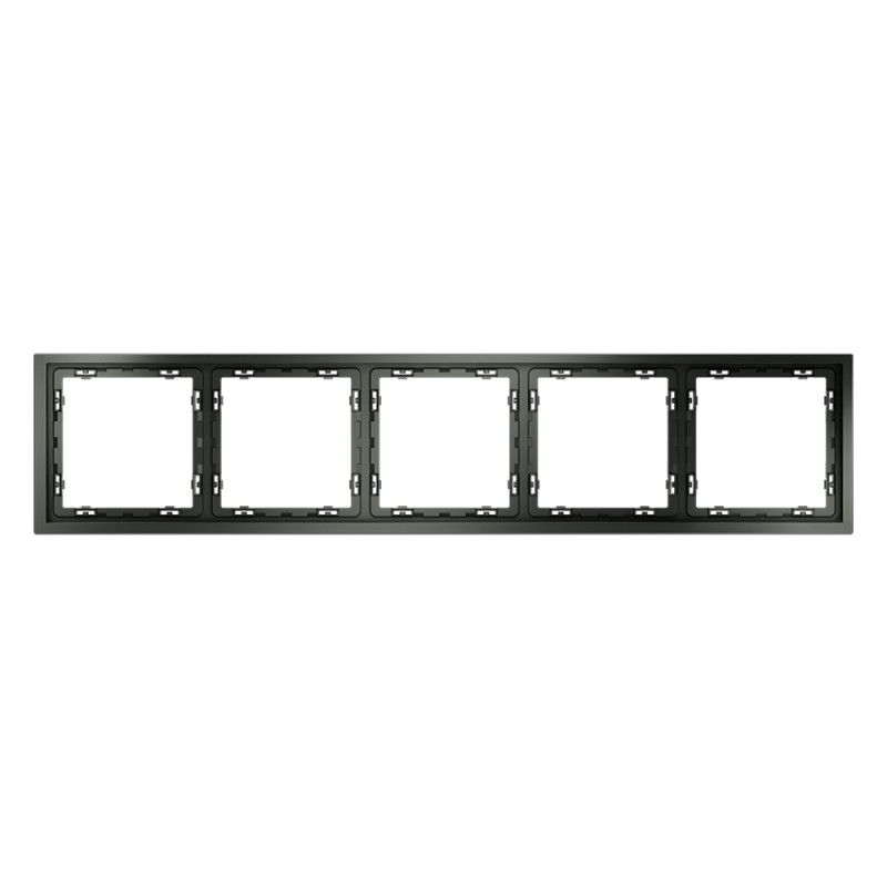 Рамка пластиковая Voltum S70 на 5 постов, титан пластик Soft touch VLS100506