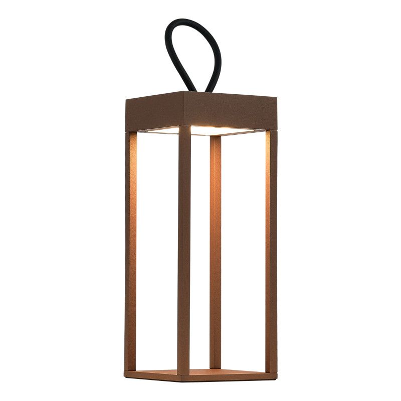 Уличный настольный светильник 12*12*30 см, 1*LED*4W, 3000K, ST-Luce PALO SL9521.603.01, коричневый