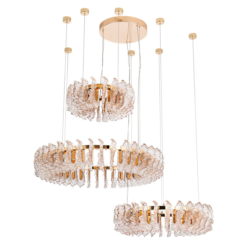 Люстра 100*88*18 см, 1 LED*129W, 4000 К, Divinare Anna 1138/01 LM-280, Золото